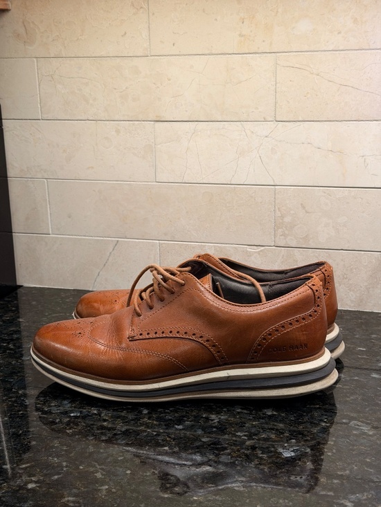 Cole Haan OriginalGrand Wingtip Leather Oxfords - British Tan